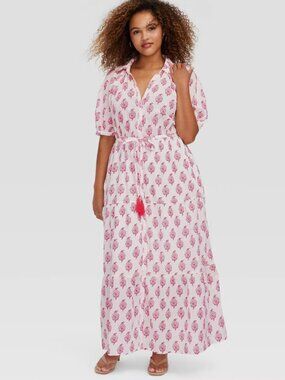 Women's Bouquet Short Sleeve Maxi Dress Pink - Roller Rabbit x Target S